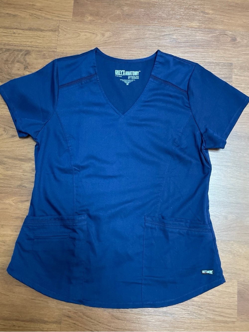 Grey's Anatomy Royal Blue V-Neck Scrub Top,medium